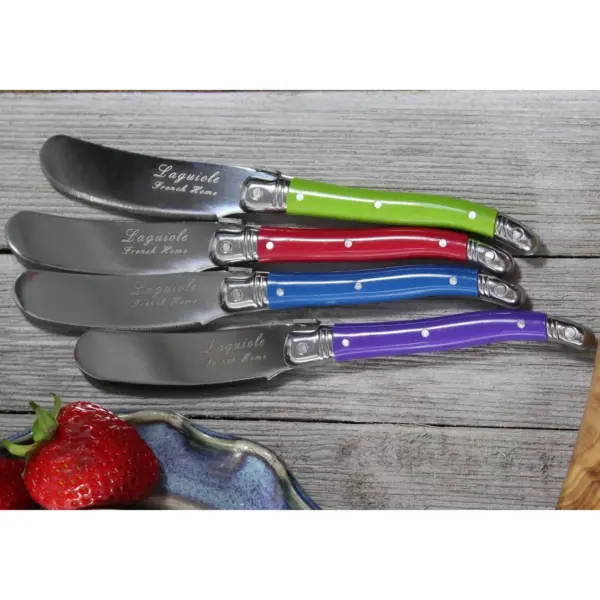 French Home Laguiole 7pc Stainless Steel Jewel Cheese Knife and Spreader Set