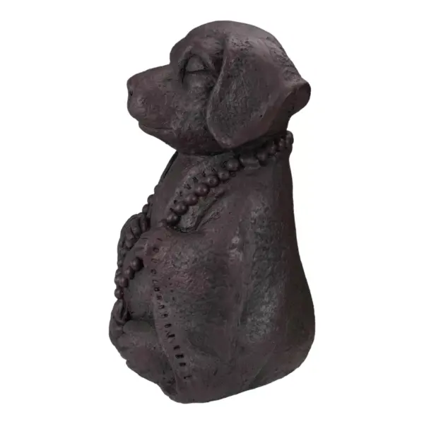 Northlight 17" Dark Gray Meditating Buddha Dog Outdoor Garden Statue