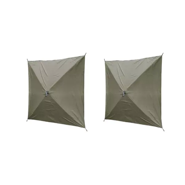 CLAM Quick-Set Wind and Sun Panel Attachment for Traveler and Escape Screen Shelter Canopy Tent, Accessory Only, Green (2 pack)