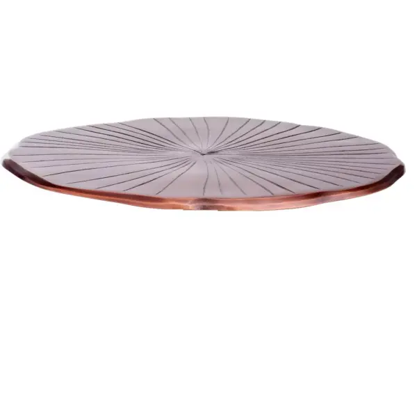 Old Dutch 12.5" Metal Lily Pad Cake Stand Copper