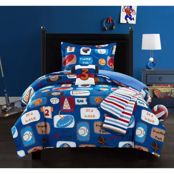 5pc Full Fun Camp Comforter Set Blue - Chic Home Design