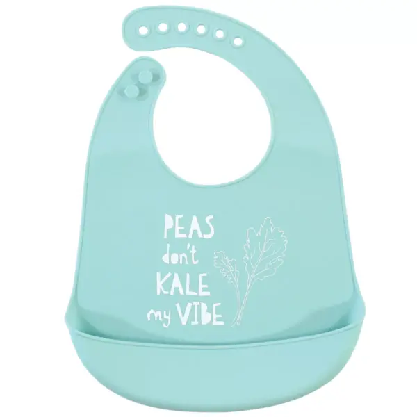 Hudson Baby Infant Silicone Bibs 2pk, Kale, One Size