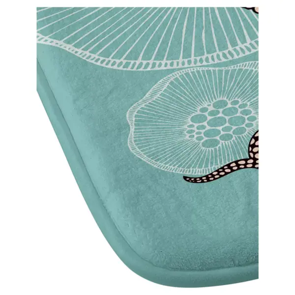 Valentina Ramos Octopus Bloom Cushion Bath Mat Blue - Deny Designs