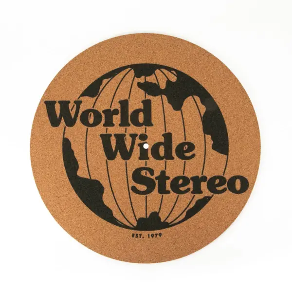 World Wide Stereo Record Care Kit with 12" 1979 Special Edition Cork Slipmat and Anti-Static Record Brush