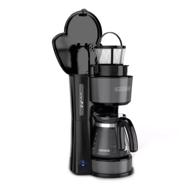 BLACK+DECKER 5 Cup 4-in-1 Station Coffeemaker – Black Stainless Steel CM0750BS