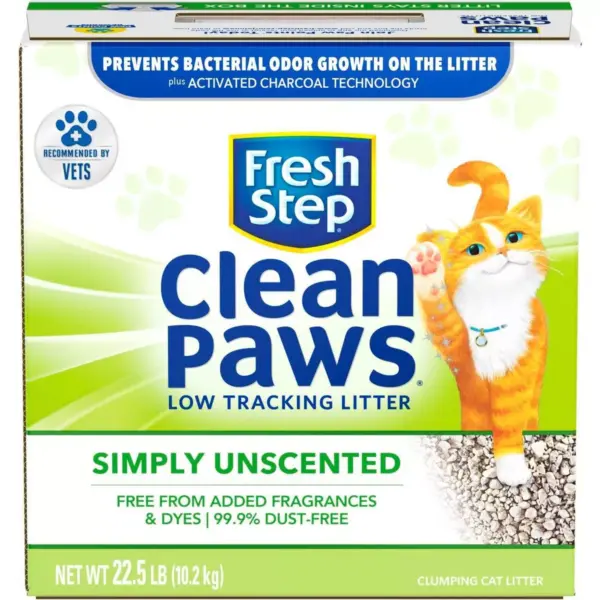 Fresh Step - Clean Paws Unscented Clumping Cat Litter - 22.5lb