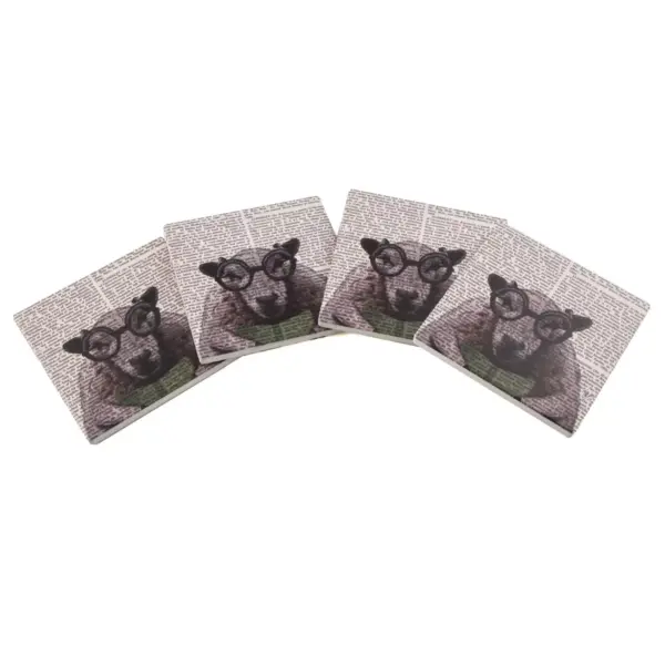 Thirstystone Animal Print Coasters Set of 4 - Intelligent Sheep