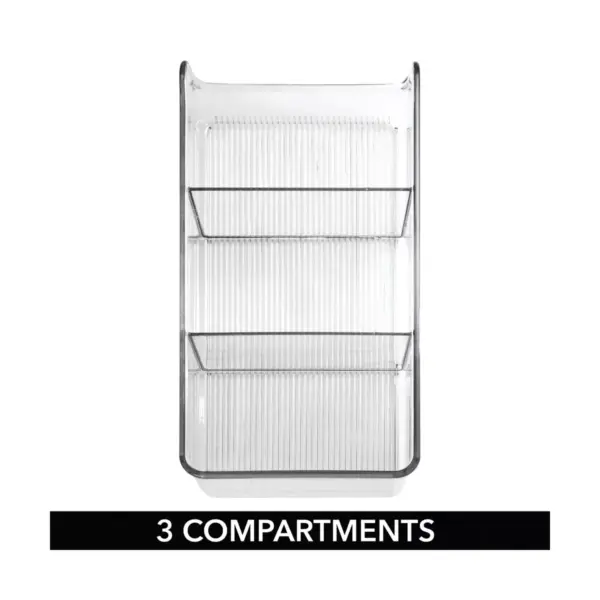 mDesign Plastic Food Packet Kitchen Storage Organizer Bin Caddy, 4 Pack - Clear