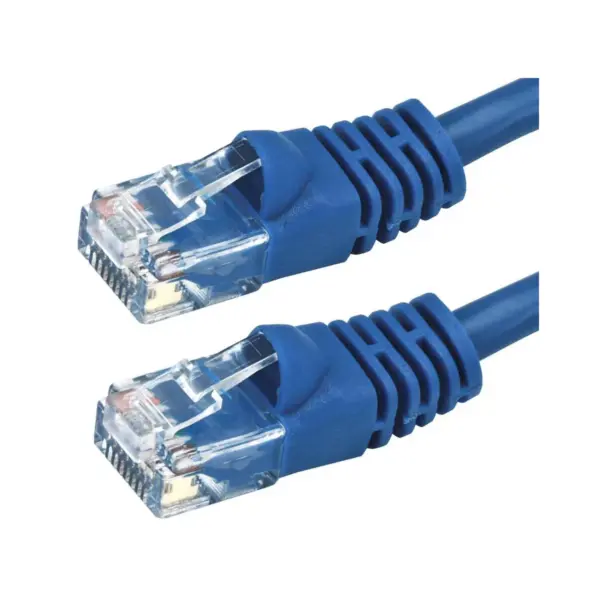 Monoprice Cat5e Ethernet Patch Cable - 5 Feet - Blue | Network Internet Cord - RJ45, Stranded, 350Mhz, UTP, Pure Bare Copper Wire, 24AWG