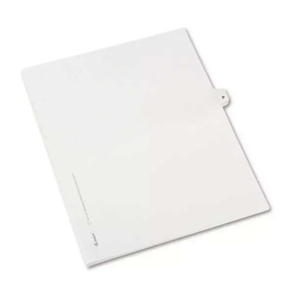 Avery-Style Legal Exhibit Side Tab Dividers 1-Tab Title P Ltr White 25/PK 01416