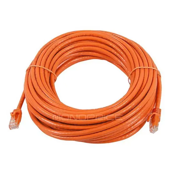 Monoprice Cat6 Ethernet Patch Cable - 50 Feet - Orange | Network Internet Cord - RJ45, Stranded, 550Mhz, UTP, Pure Bare Copper Wire, 24AWG - Flexboot