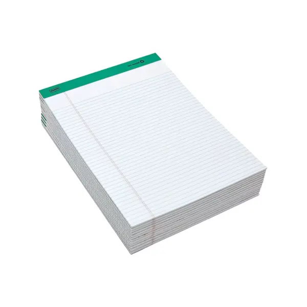 Staples Notepads 8.5" x 11.75" Narrow White 50 Sh./Pad 12 Pads/PK (21675) TR58187/21675