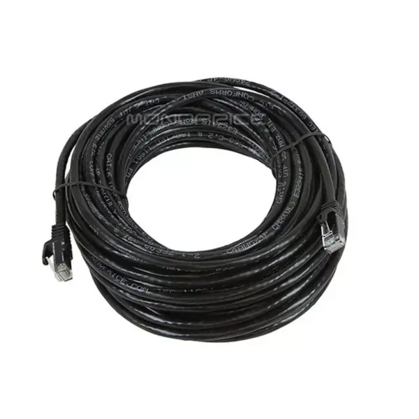 Monoprice Cat6 Ethernet Patch Cable - 50 Feet - Black | Network Internet Cord - RJ45, Stranded, 550Mhz, UTP, Pure Bare Copper Wire, 24AWG - Flexboot