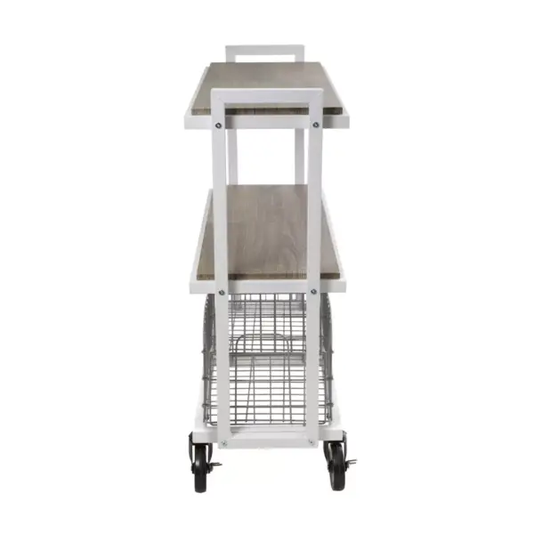 Cart System with wheels 3 Tier White - Atlantic