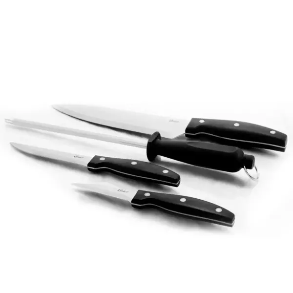 Oster Granger 4 Piece Stainless Steel Blade Cutlery Set in Black