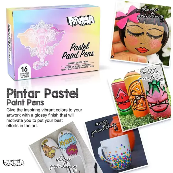 Pintar Art Supply Acrylic Pastel Paint 0.7mm Ultra Fine Tip Pens