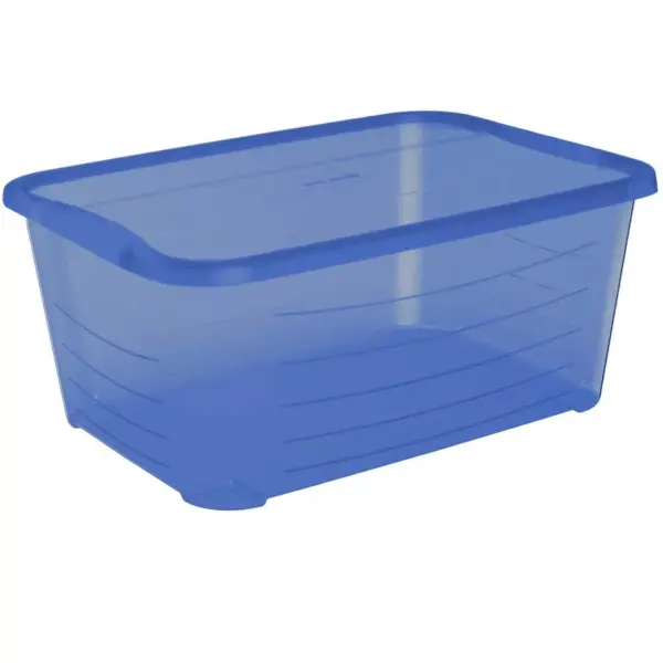 Life Story 5.5 Quart Rectangular Blue Plastic Storage Container Box (24 Pack)