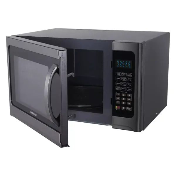 Farberware 1.2 cu ft 1100 Watt Microwave Oven with Grill Function Black Stainless Steel - FMO12AHTBSG