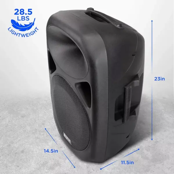 LyxPro 12'' PA System Powerful Compact PA Portable Active Speaker System with Equalizer, Bluetooth, SD Card Slot, USB, MP3, XLR, 1/4'', 3.5mm Input Connections - SPA-12