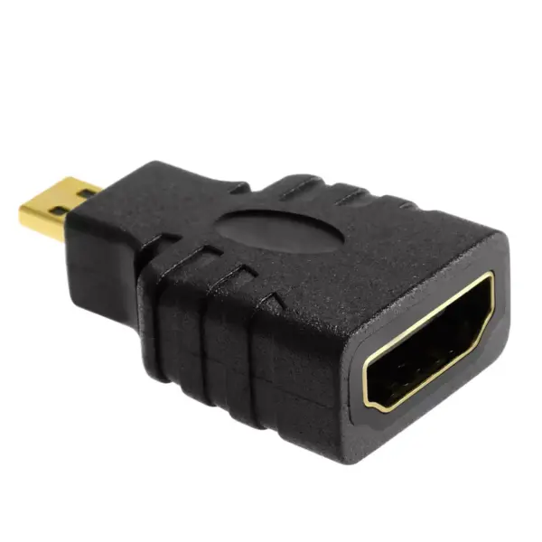 Insten Micro HDMI Connector Male to HDMI Connector Female Port Saver Adapter (Micro HDMI-M to HDMI-F) Micro HDMI Adapter Male to Female