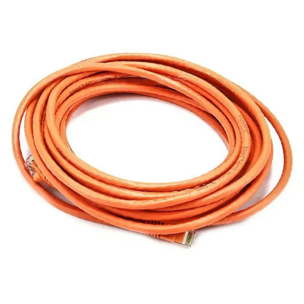 Monoprice Cat6 Ethernet Patch Cable - 25 Feet - Orange | Network Internet Cord - RJ45, Stranded, 550Mhz, UTP, Pure Bare Copper Wire, 24AWG