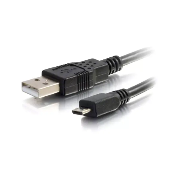 C2G 1m USB Charging Cable - USB A to Micro-B - USB Phone Cable M/M 3ft - Type A Male USB - Micro Type B Male USB - 3ft - Black