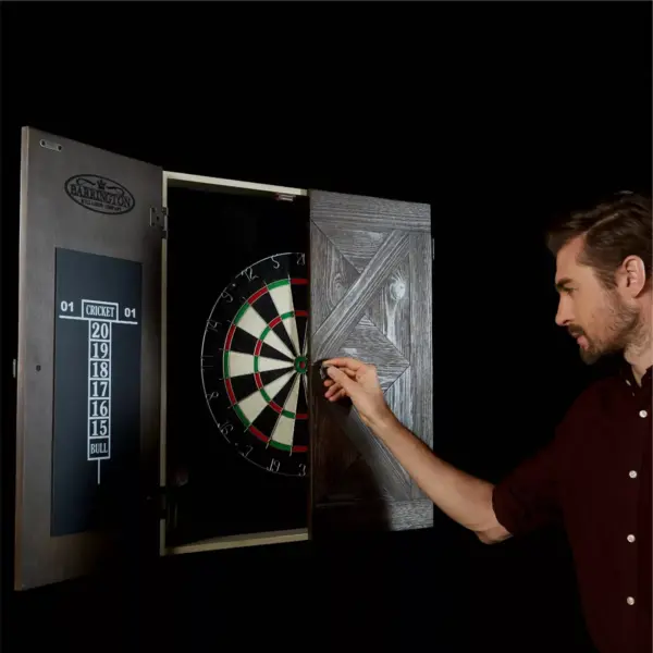 Barrington Bellevue Collection Premium Bristle Dartboard and Cabinet Set