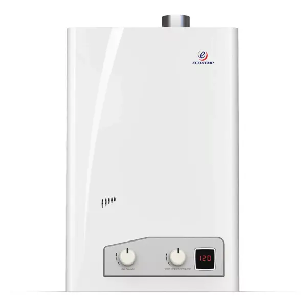 Eccotemp FVI12  Indoor 4 Gallon Per Minute Natural Gas Tankless Home Bathroom Kitchen Wall Mounted Hot Water Heater for Home and Light Commercial Use