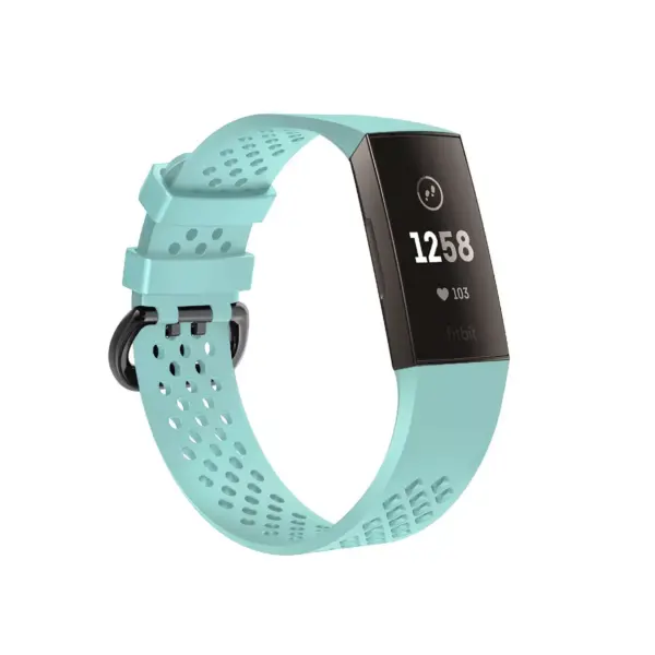 Insten Soft TPU Rubber Replacement Band For Fitbit Charge 4 & Charge 3, Light Blue