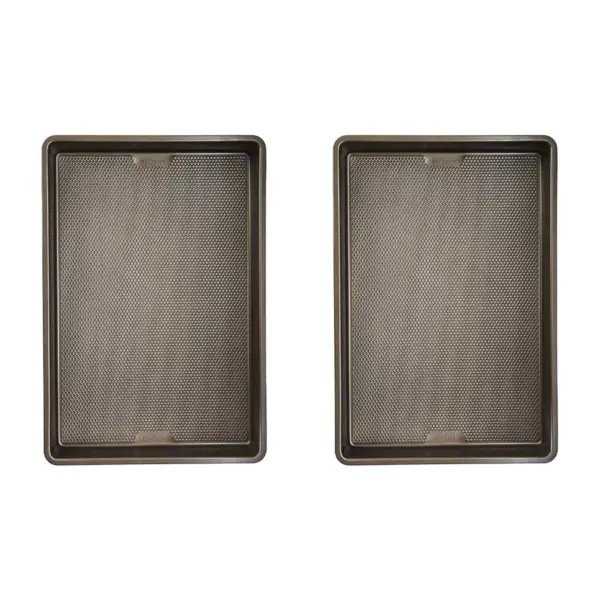 GoodCook Oblong Diamond Infused Nonstick Textured Aluminized Steel Bakeware Cake Pan, 18 x 12 x 2 Inches (2 Pack)