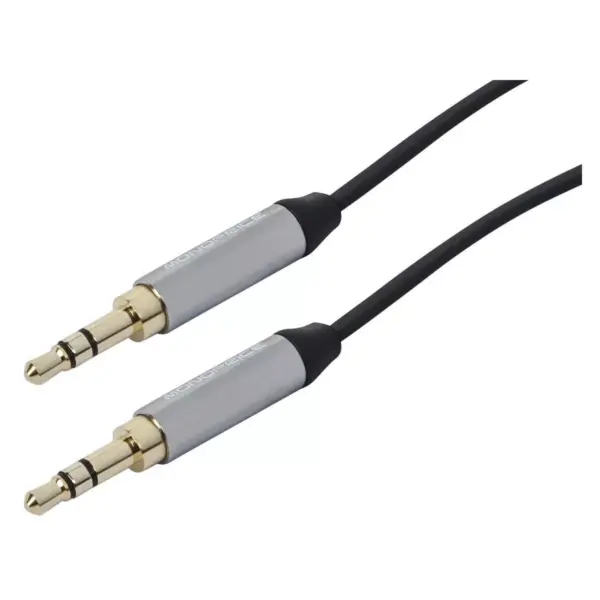 Monoprice Audio Cable - 3 Feet - Black | 3.5mm Stereo Male Plug to 3.5mm Stereo Male Plug, Gold Plated