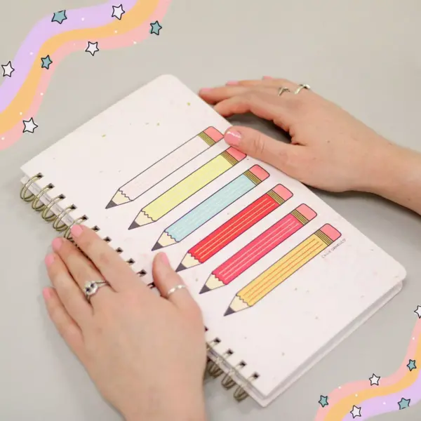 120 Page 1 Subject Spiral Notebook Pencils - Callie Danielle