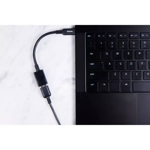 Philips 6" USB-C to USB 3.1 Female Adapter Black