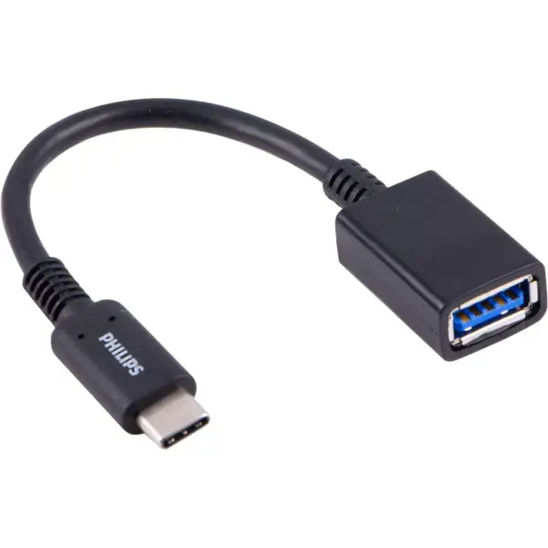 Philips 6" USB-C to USB 3.1 Female Adapter Black