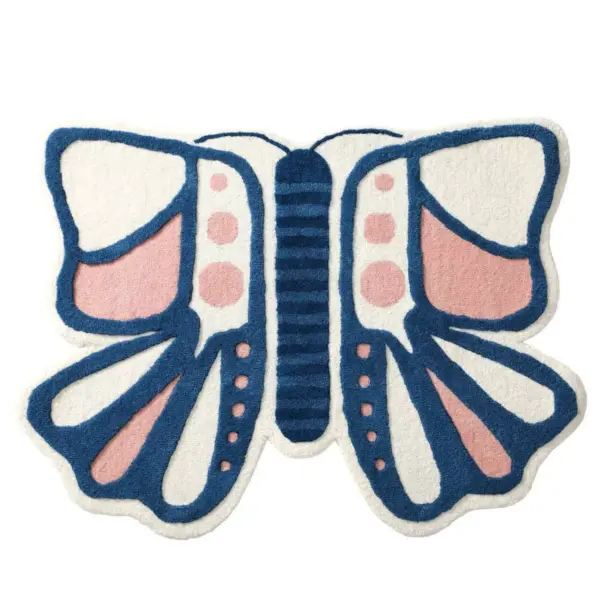 4'x4' Butterfly Kids' Rug - Nico & Yeye