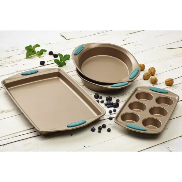 Rachael Ray Cucina 4pc Bakeware Set - Gold/Blue