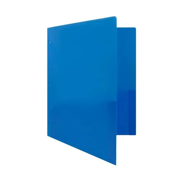 JAM 6pk 2 Pocket Heavy Duty Plastic Folders - Blue