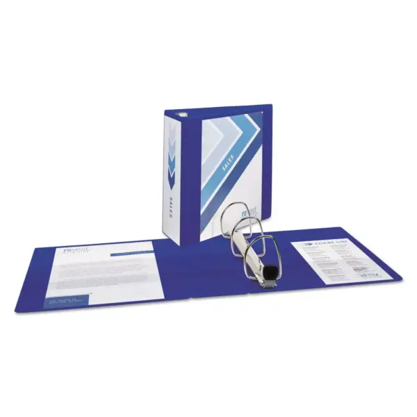 Avery Heavy-Duty View Ring Binder with Locking EZD Rings, 4" Cap, Blue