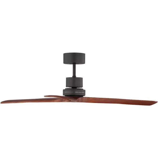 52" Casa Vieja Modern Outdoor Ceiling Fan with Remote Solid Wood Delta-Wing Oil Rubbed Bronze Damp Rated for Kitchen Patio