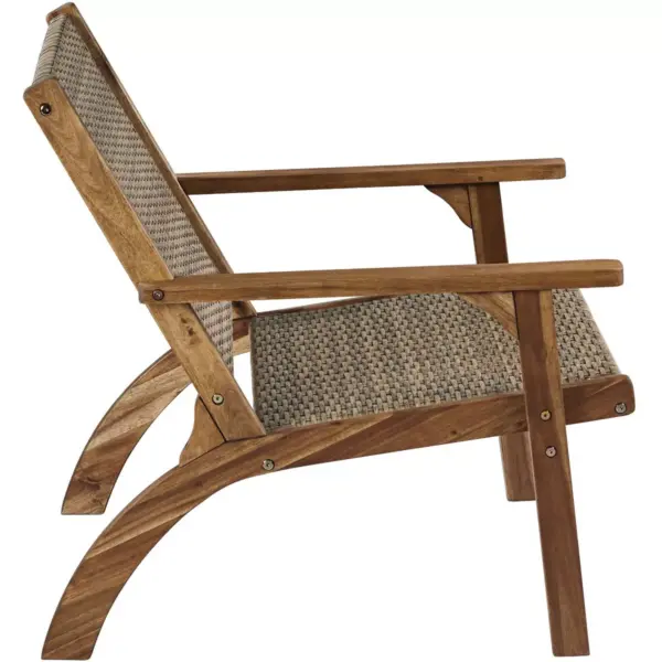 Teal Island Designs Perry 27 3/4" Wide Natural Wood Outdoor Armchair