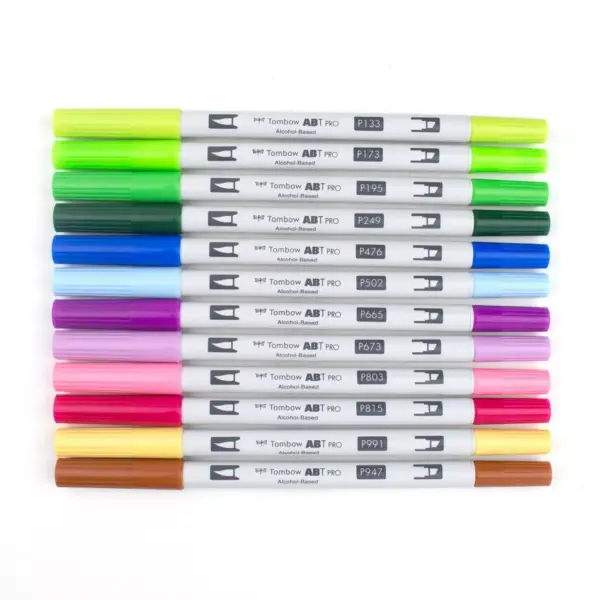 12ct ABT PRO Dual-Tip Alcohol Based Art Markers Nature Palette - Tombow