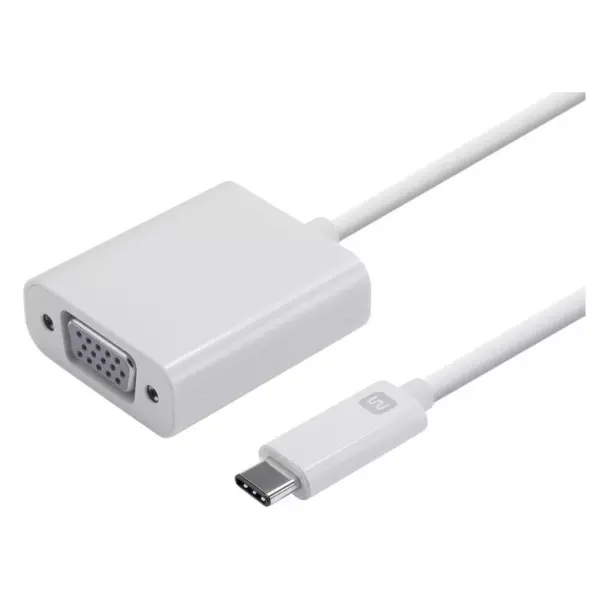 Monoprice USB-C to VGA Adapter - White, Supports Up To 10Gbps Data Rate & USB 3.1 SuperSpeed - Select Series