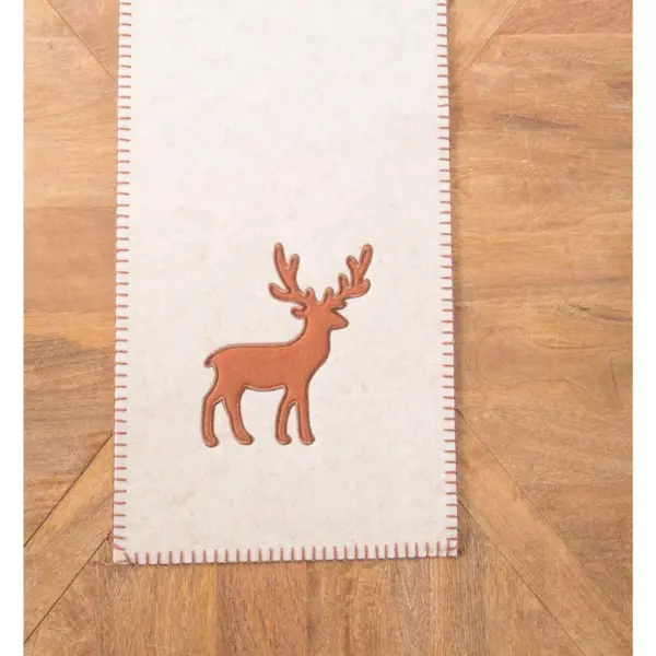 C&F Home 47.24" x 11.81" Felt Reindeer Runner