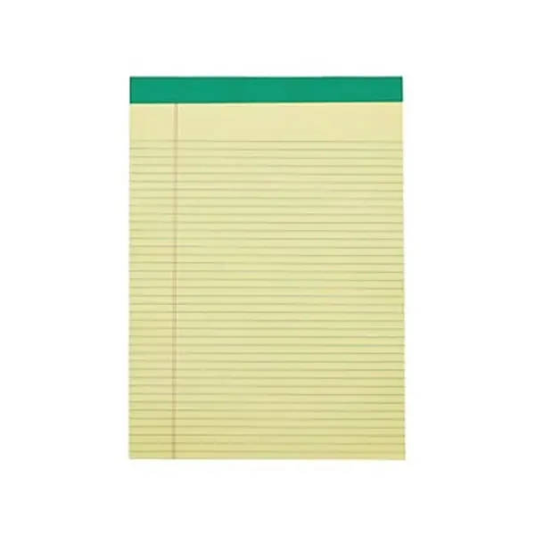 MyOfficeInnovations Notepads 8.5" x 11.75" Narrow Yellow 50 Sh./Pad 12 Pads/PK 354743