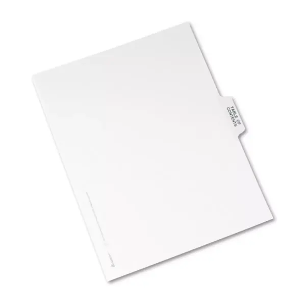 Avery-Style Legal Exhibit Tab Dividers Table of Contents White 25/Set 11910