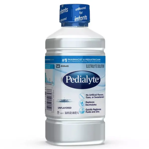 Pedialyte Electrolyte Solution Unflavored - 33.8 fl oz