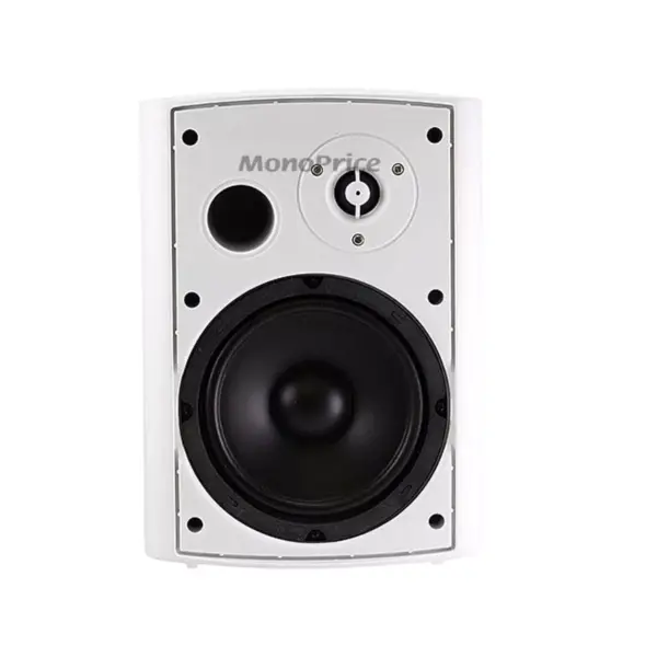 Monoprice 2-Way Active Wall Mount Speakers (Pair)  25W  White