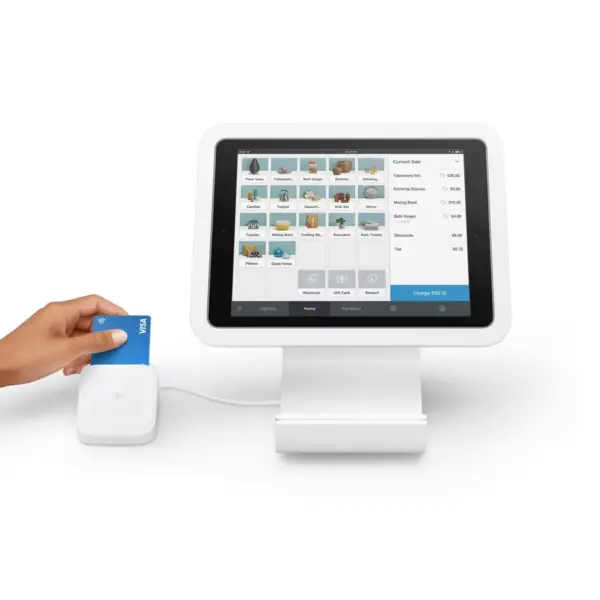 Square Stand for Contactless Chip Reader & Dock - White