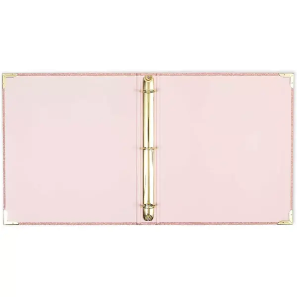 Paper Junkie Pink 3 Ring Binder with Gold Hardware for 250 Sheet Capacity (11.5 x 10.5 x 1.6 in)