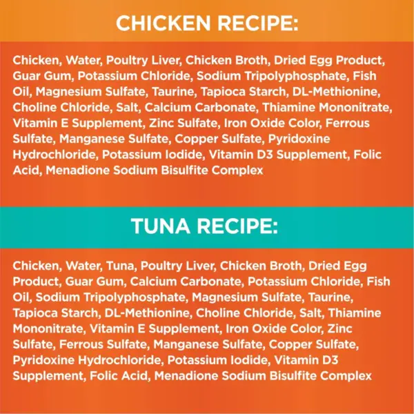 Iams Perfect Portions Grain Free Paté Chicken & Tuna Recipes Premium Wet Cat Food - 2.6oz/12ct Variety Pack